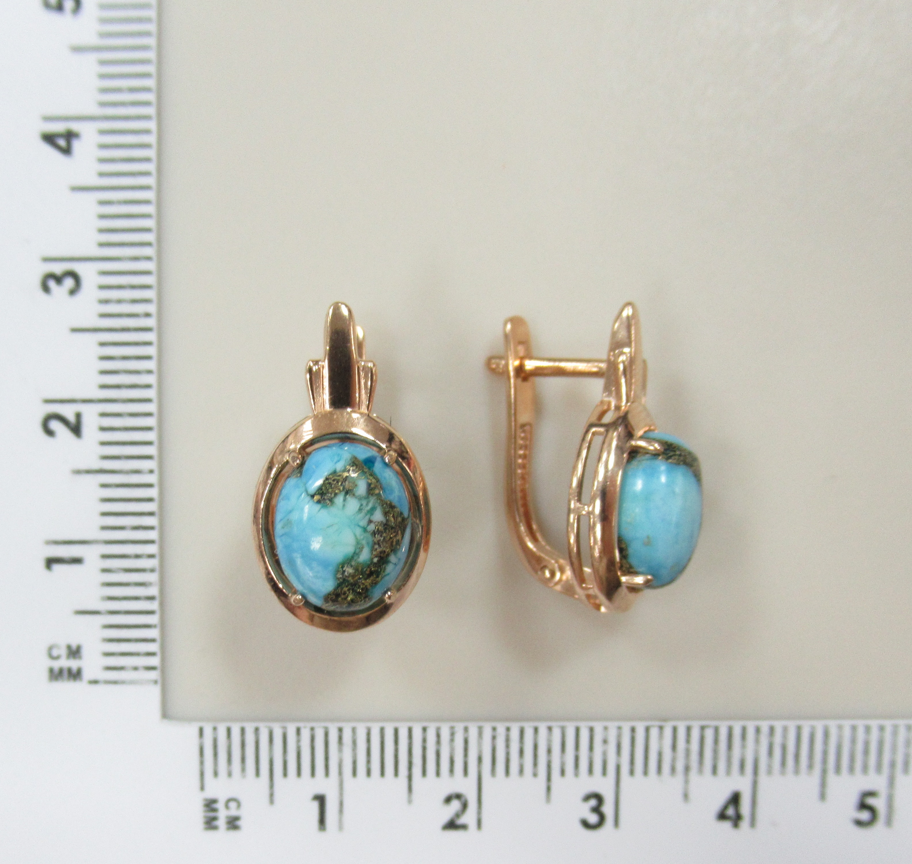 Серебряные серьги с бирюзой